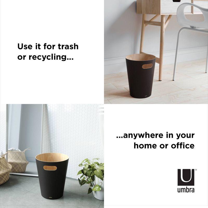 Umbra Woodrow Manufactured Wood Open Waste Basket - 2.25 Gallons