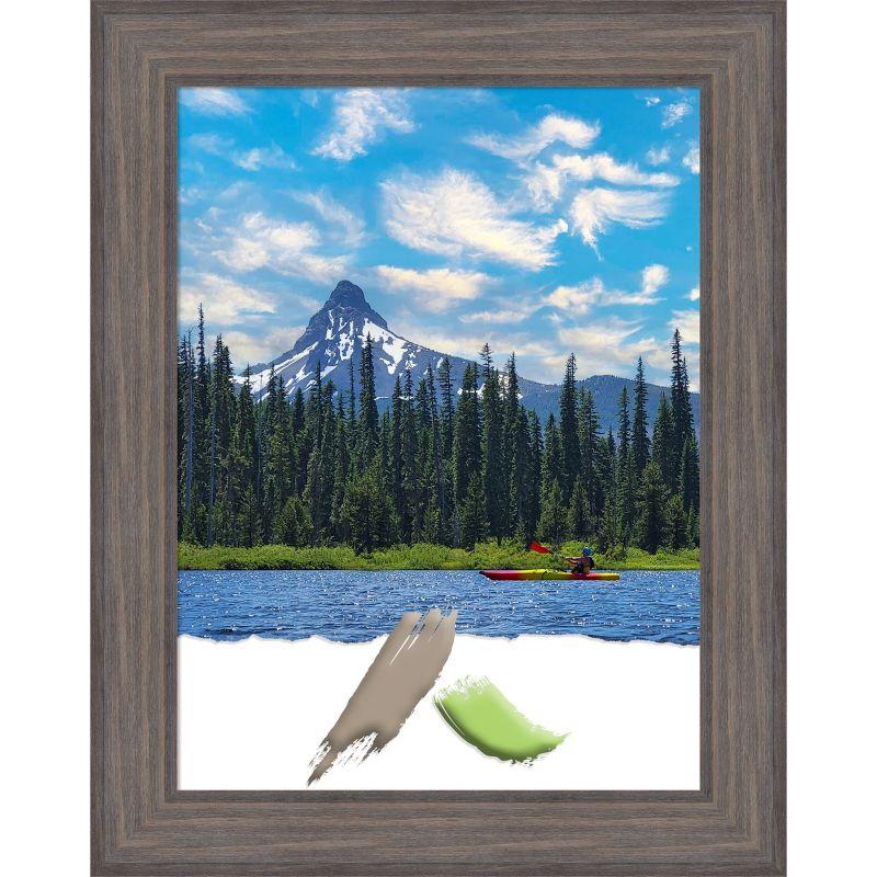 Rustic Weathered Blue-Grey Wood Wall Picture Frame