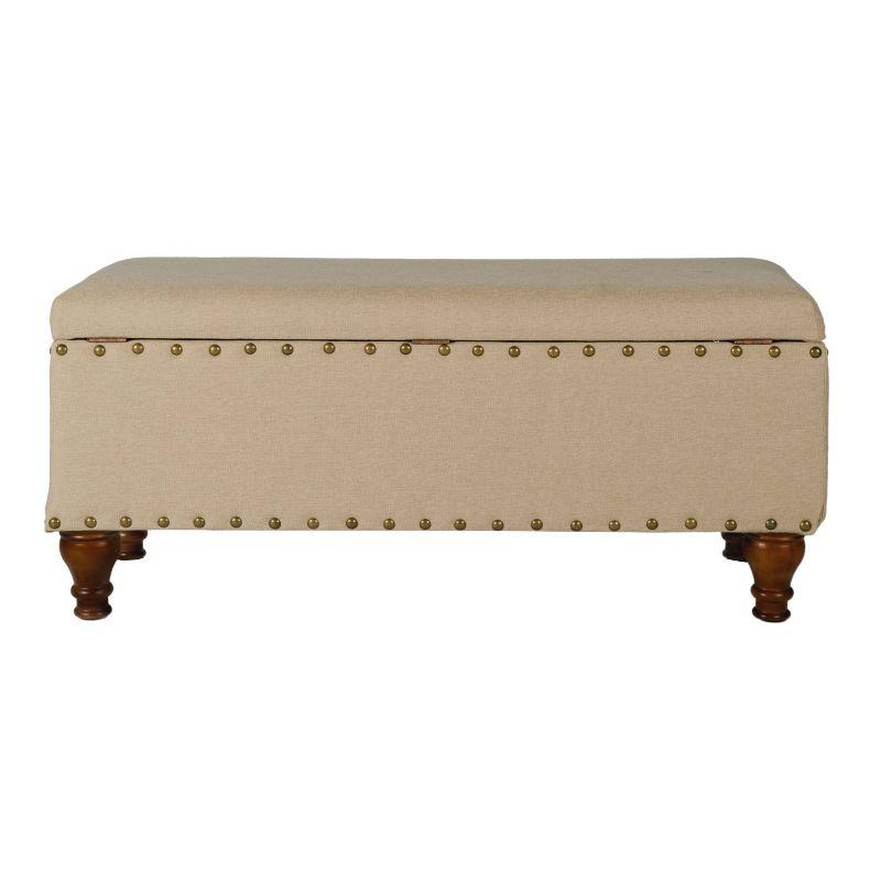 Large Storage Bench with Nailhead - HomePop