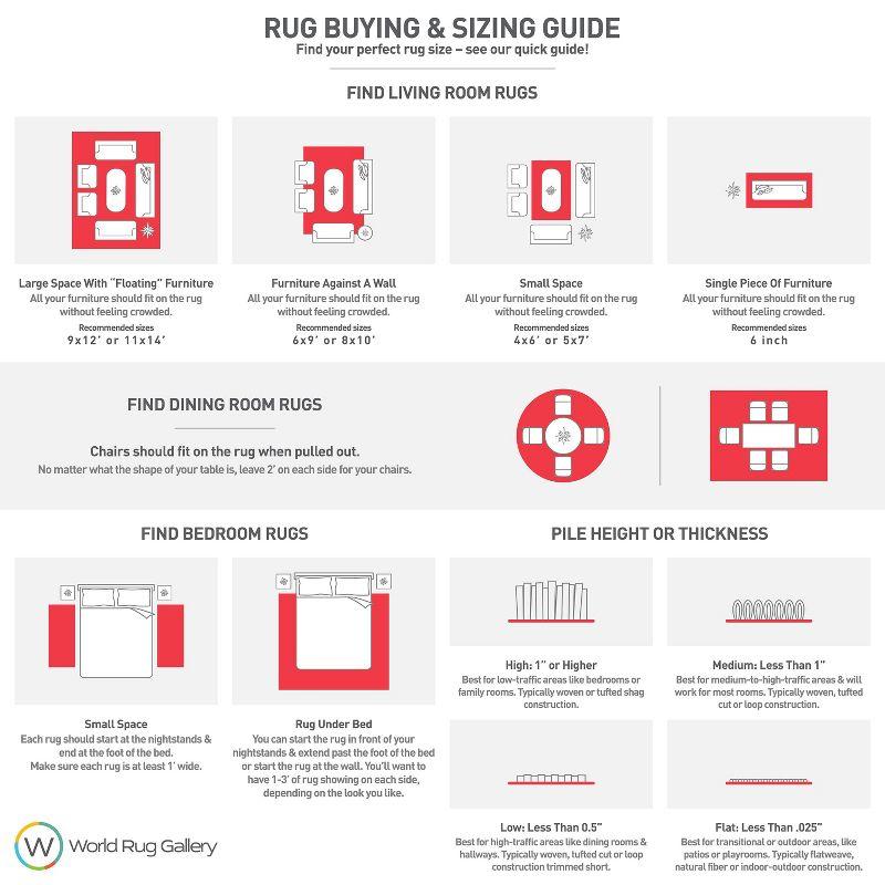 World Rug Gallery Modern Boxes Design Non-slip (Non-skid) Blue 22" x 84" Indoor Runner Rug:  Low Pile Area Rug