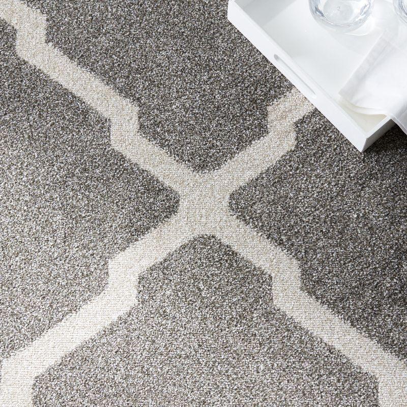 Amherst AMT421 Power Loomed Indoor Runner Rug - Dark Grey/Beige - 2'3"x9' - Safavieh