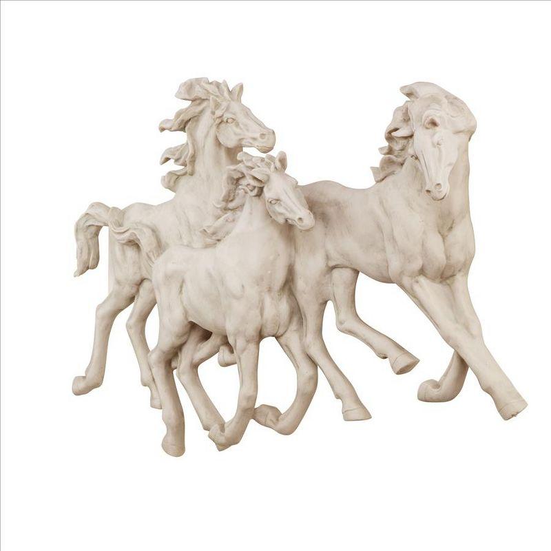 Design Toscano Los Tres Caballos del Castillo Alomar Wall Sculpture