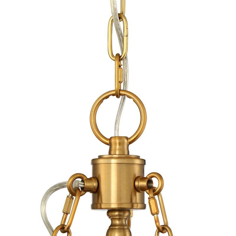 Antique Brass 6-Light Wagon Wheel Chandelier