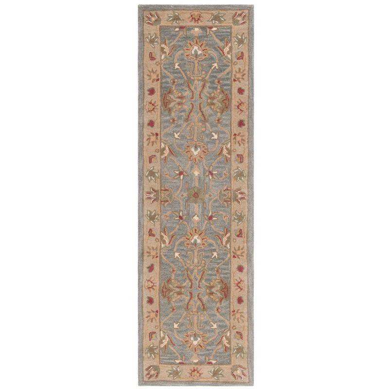 Heritage HG343 Hand Tufted Runner Rug - Blue/Beige - 2'3"x8' - Safavieh.