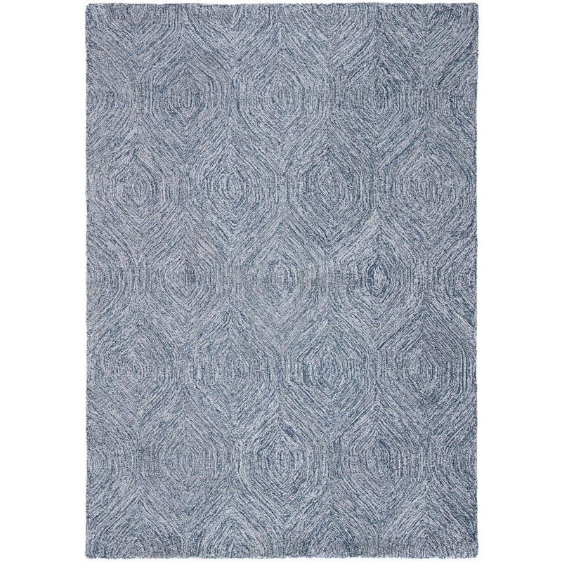 Hand-Tufted Elegance Gray Wool Rectangular Rug 4' x 6'