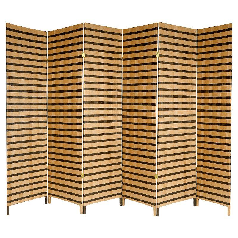 Oriental Furniture 6 ft. Tall Two Tone Natural Fiber Room Divider