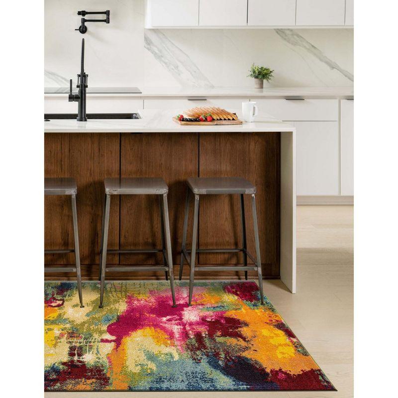 Unique Loom Estrella Collection Area Rug - Barris (10' 6" x 16' 5" Rectangle Multi/Beige)