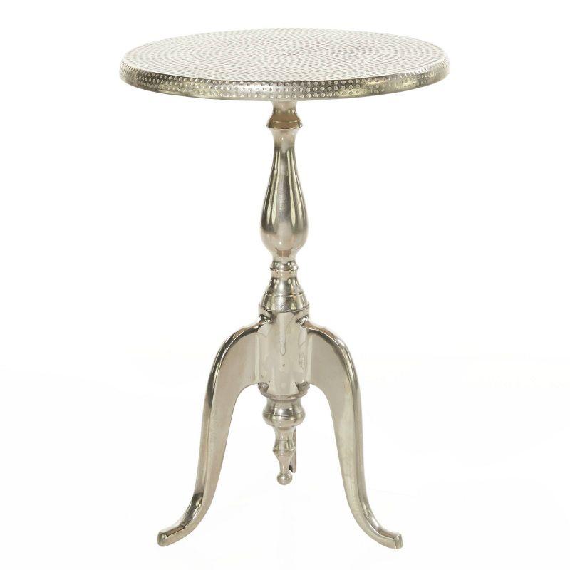 Hammered Metal Accent Table Silver - Olivia &#38; May