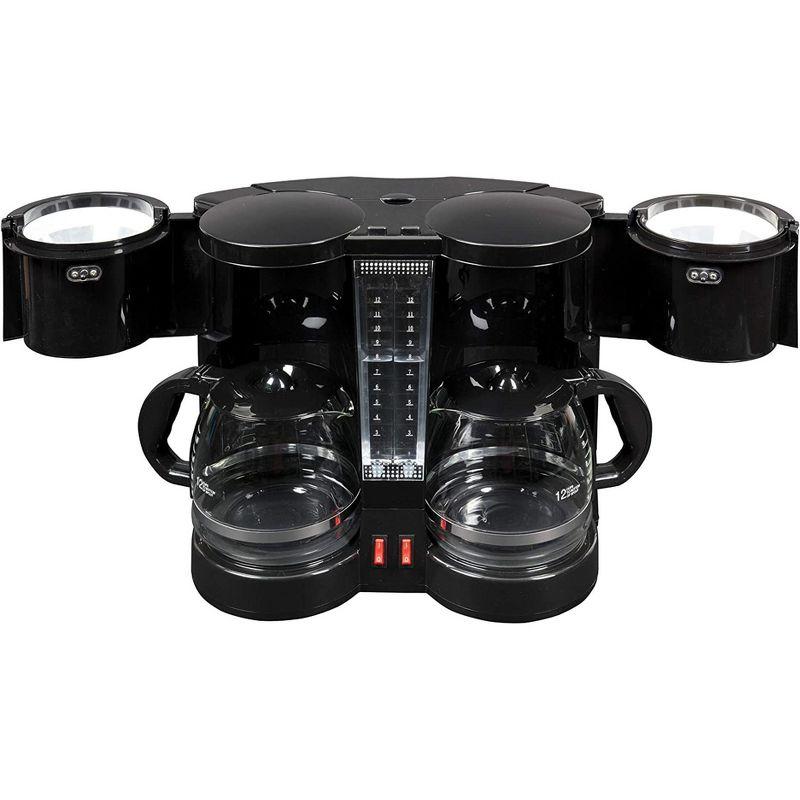 CucinaPro Double Coffee Brewer Station - Dual Drip Coffee Maker Brews two 12-cup Pots