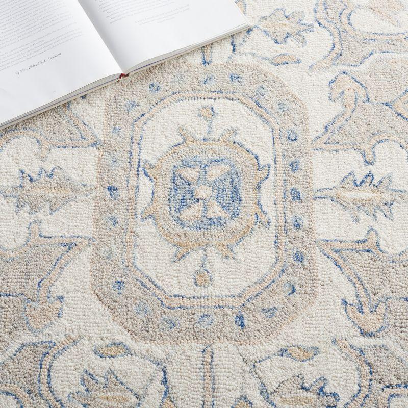 Micro-Loop MLP503 Hand Tufted Indoor Area Rug - Blue/Ivory - 6'x9' - Safavieh