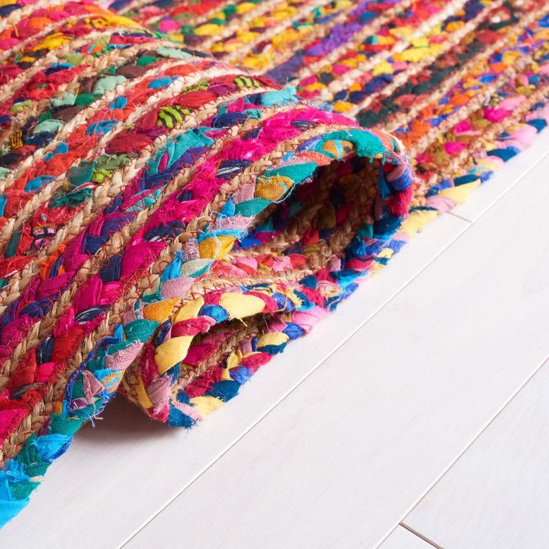 Colorful Braided Cotton Reversible Area Rug, 6' x 9'