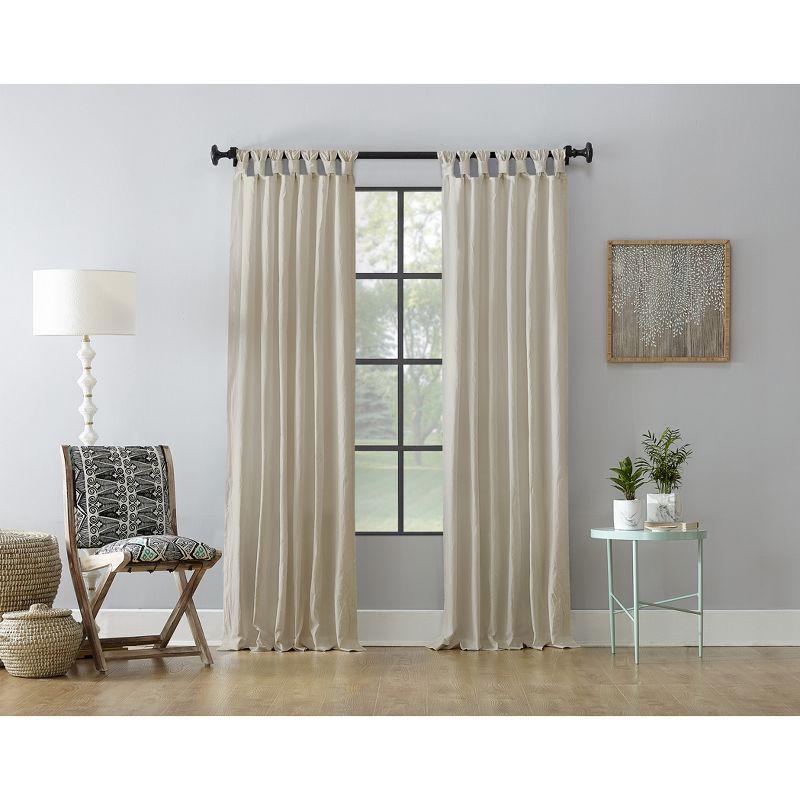 Archaeo Light Filtering Washed Cotton Twist Tab Curtain Panel