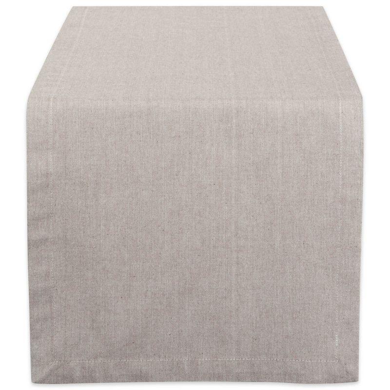 Design Imports Stone Brown Solid Chambray Table Runner 14X72