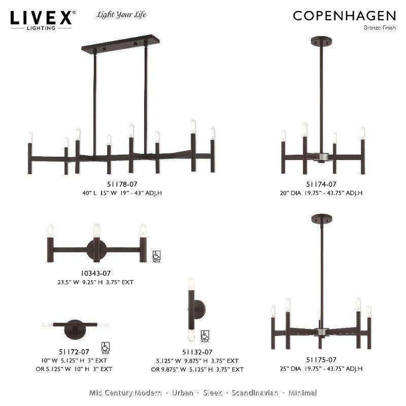 Livex Lighting Copenhagen 5 - Light Chandelier in  Bronze