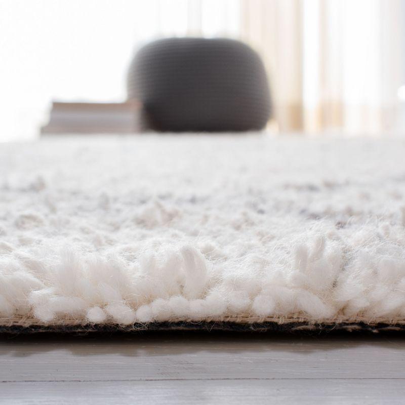 Casablanca Shag CSB637 Hand Tufted Indoor Area Rug - Grey/Ivory - 8'x10' - Safavieh
