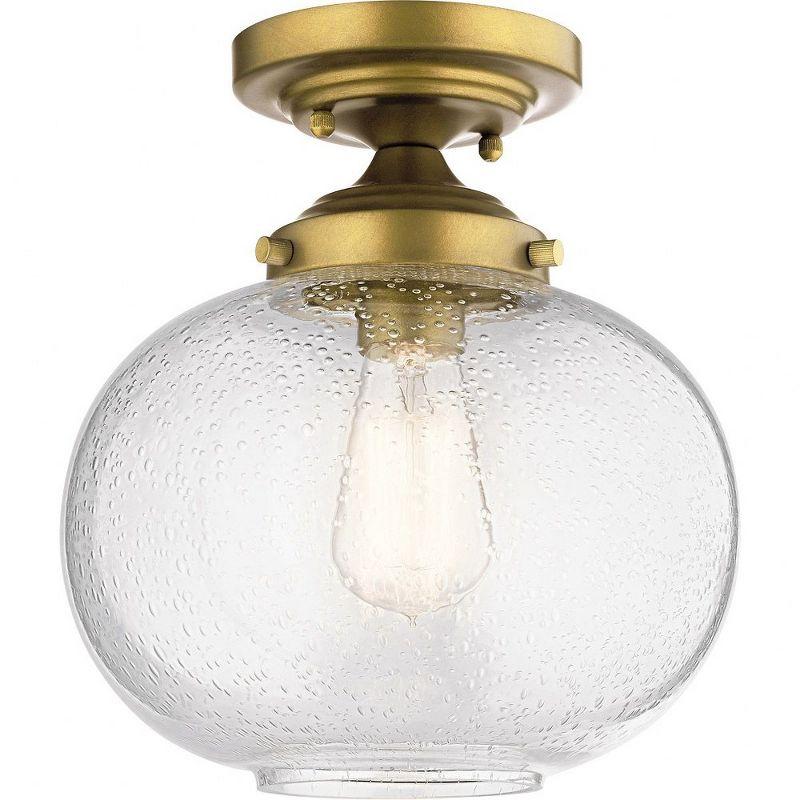 Kichler Lighting Avery 1 - Light Semi-Flush Mount in  Natural Brass