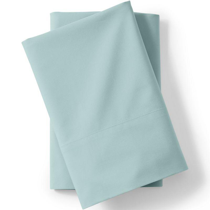 Organic Light Aqua Cotton Standard Pillowcase Set