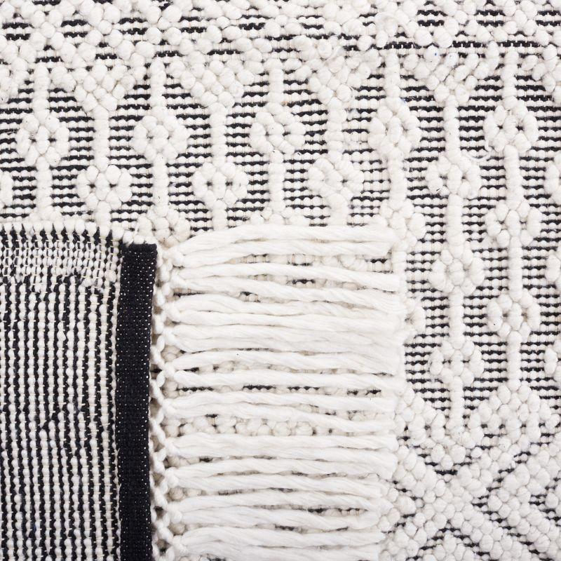 Casablanca CSB276 Hand Woven Indoor Area Rug - Black/Ivory - 5'x8' - Safavieh