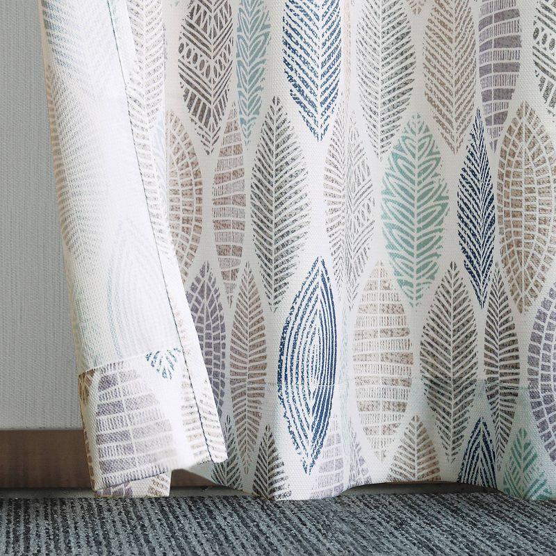 95"x40" Hotaru Leaf Print Semi-Sheer Grommet Curtain Panel - No.918