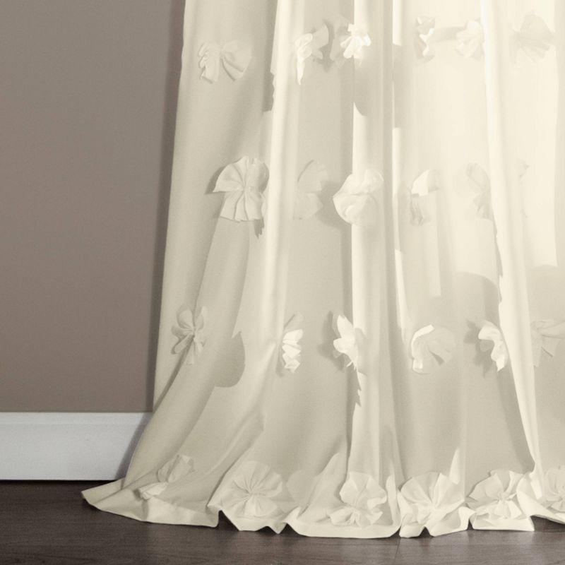 Lush Decor Riley Polyester Semi Sheer Curtain Single Panel