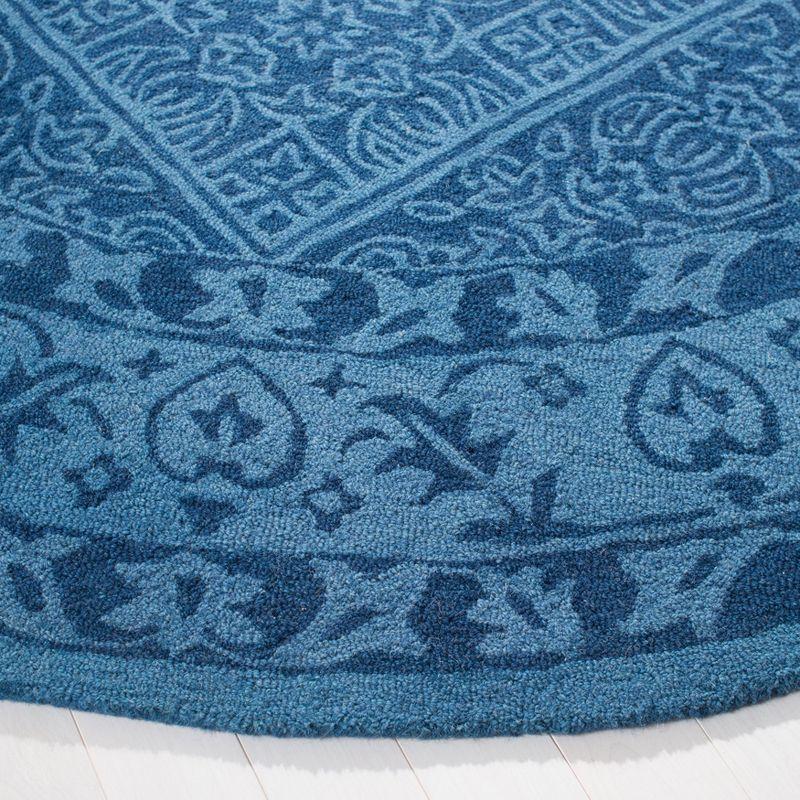 Dip Dye DDY151 Hand Tufted Indoor Area Rug - Navy Blue - 7' Round - Safavieh