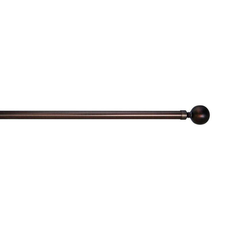 Versailles LX01 Ball Finial Rod Set 86/144" Antique Bronze/Brown