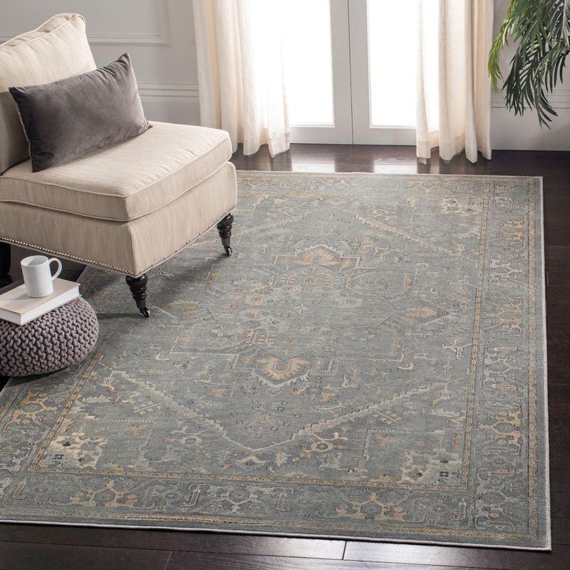 Vintage VTG114 Power Loomed Indoor Skid-Resistant Area Rug - Grey/Multi - 5'3"x7'6" - Safavieh