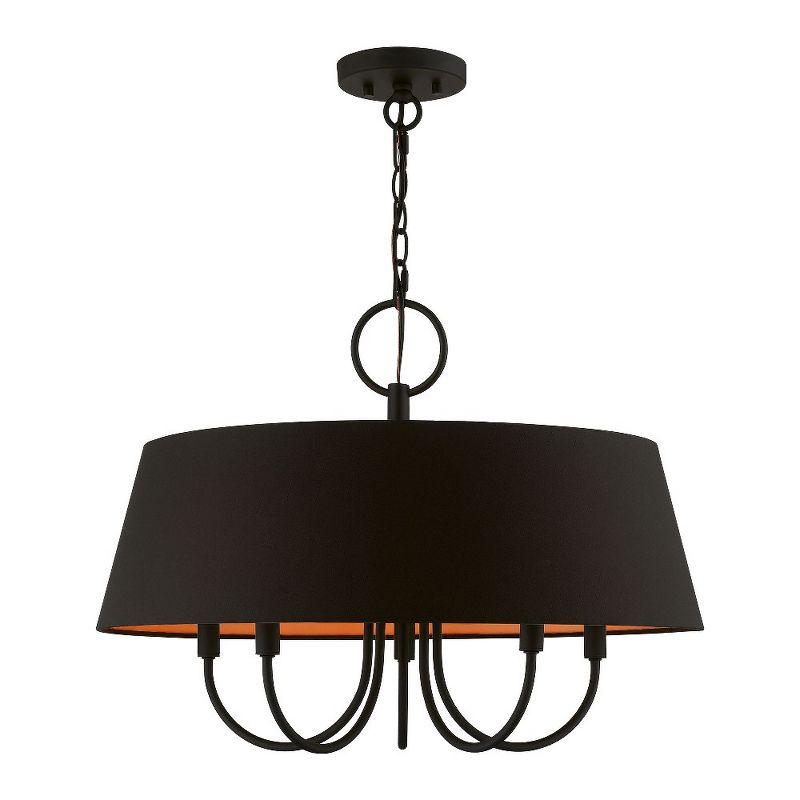 Palma Modern Retro 5-Light Black Drum Pendant Chandelier