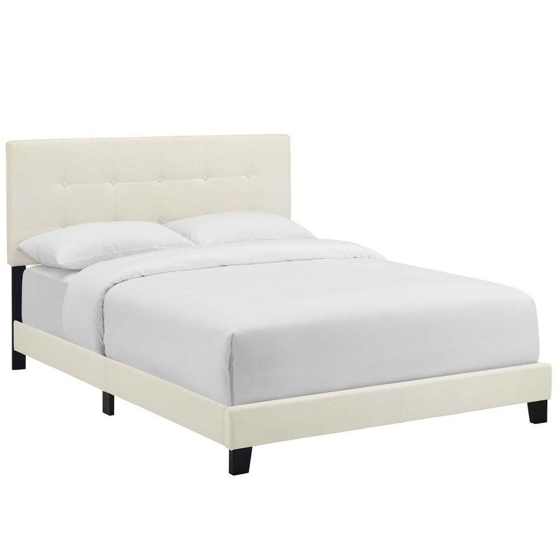 Modway Amira Full Performance Velvet Bed - Ivory
