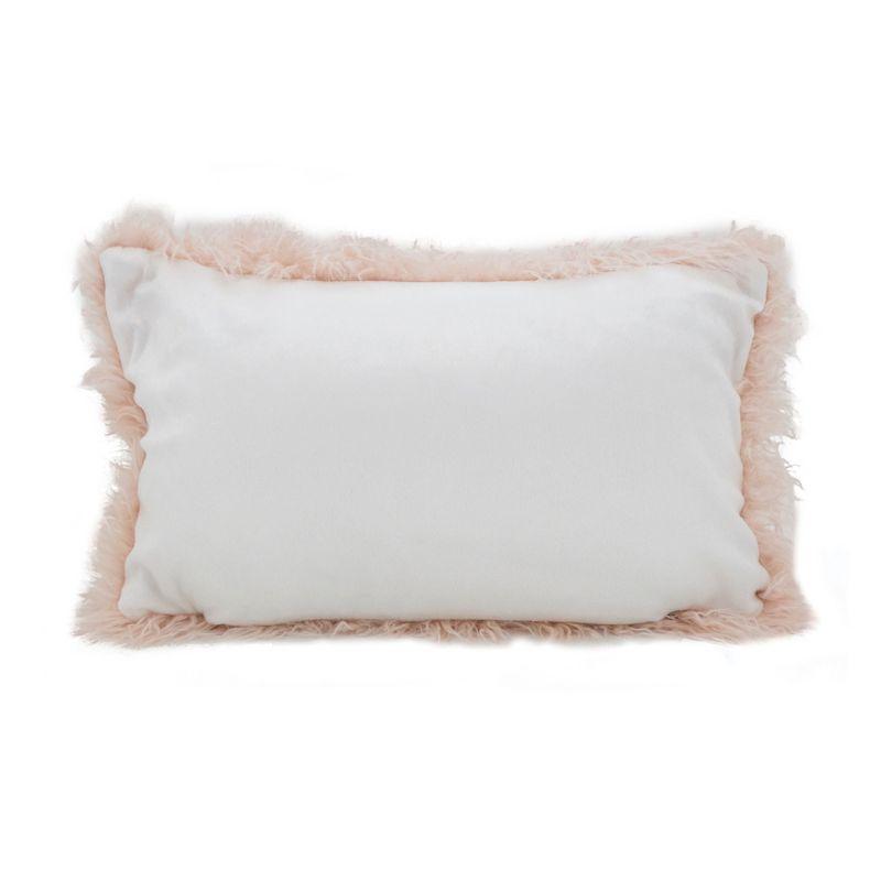 Saro Lifestyle Mongolian Faux Fur Throw Pillow