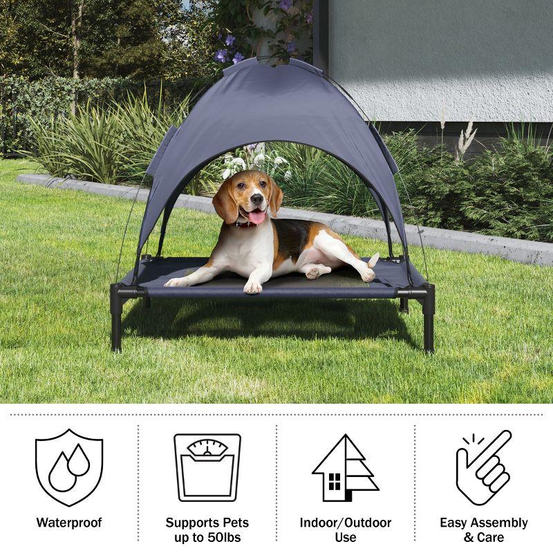 Petmaker PETMAKER 30x24 Elevated Dog Bed with Canopy