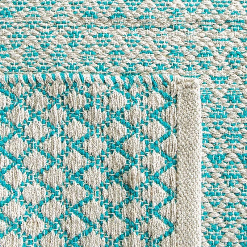 Montauk MTK601 Hand Woven Indoor Area Rug - Turquoise/Ivory - 8'x10' - Safavieh