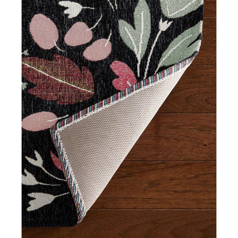 Town & Country Living Livie Floral Drip Everwash Washable Multi-Use Non-Slip Backing Decorative Rug