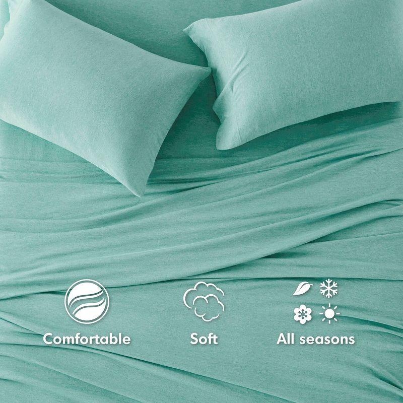 Cotton Blend Jersey Knit All Season Sheet Set