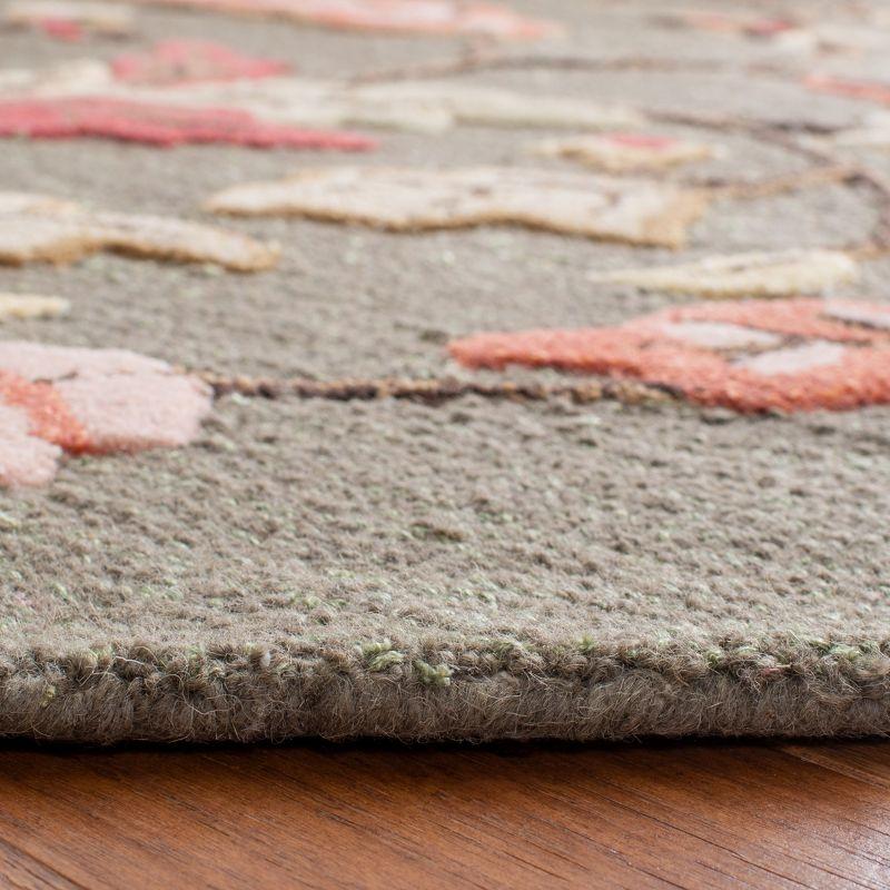 Martha Stewart Autumn Woods - MSR3611 - Indoor Hand Tufted Area Rugs - Francesca Black - 6' Round