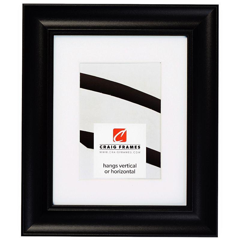 Vintage Revival Satin Black 12x18 inch Picture Frame matted to 10x13