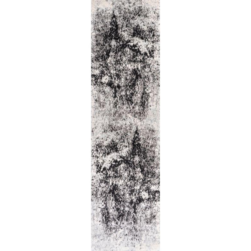 2'x8' Dune Modern Abstract Area Rug, Cream/Gray - JONATHAN Y