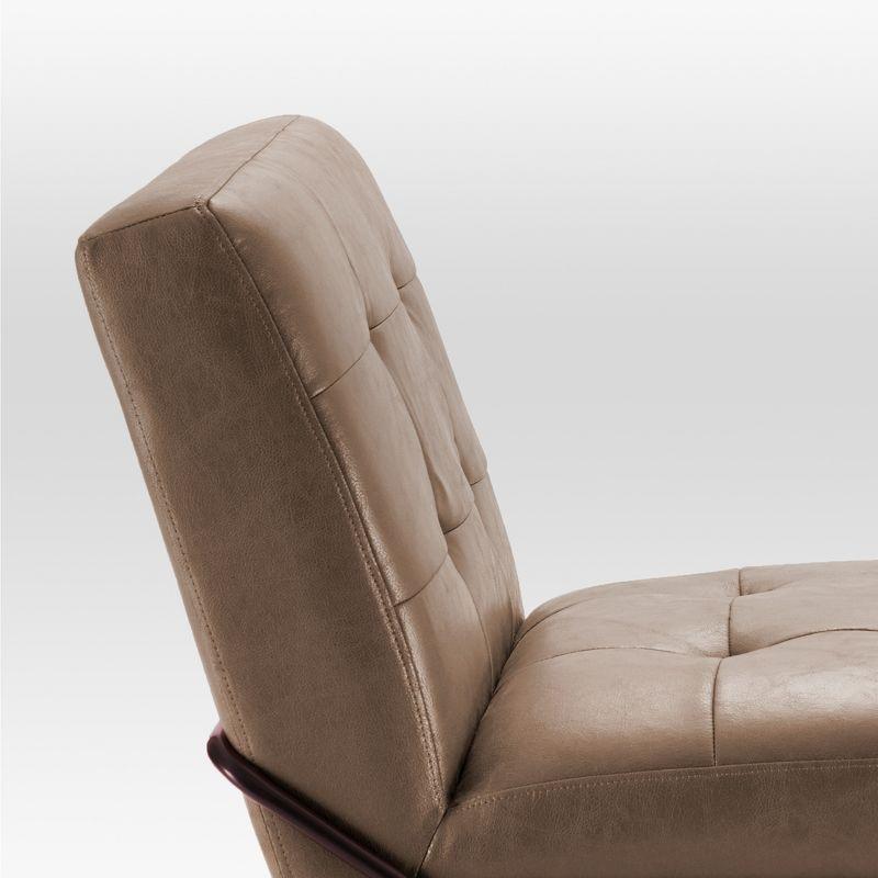 eLuxury Upholstered Tufted Accent Chair