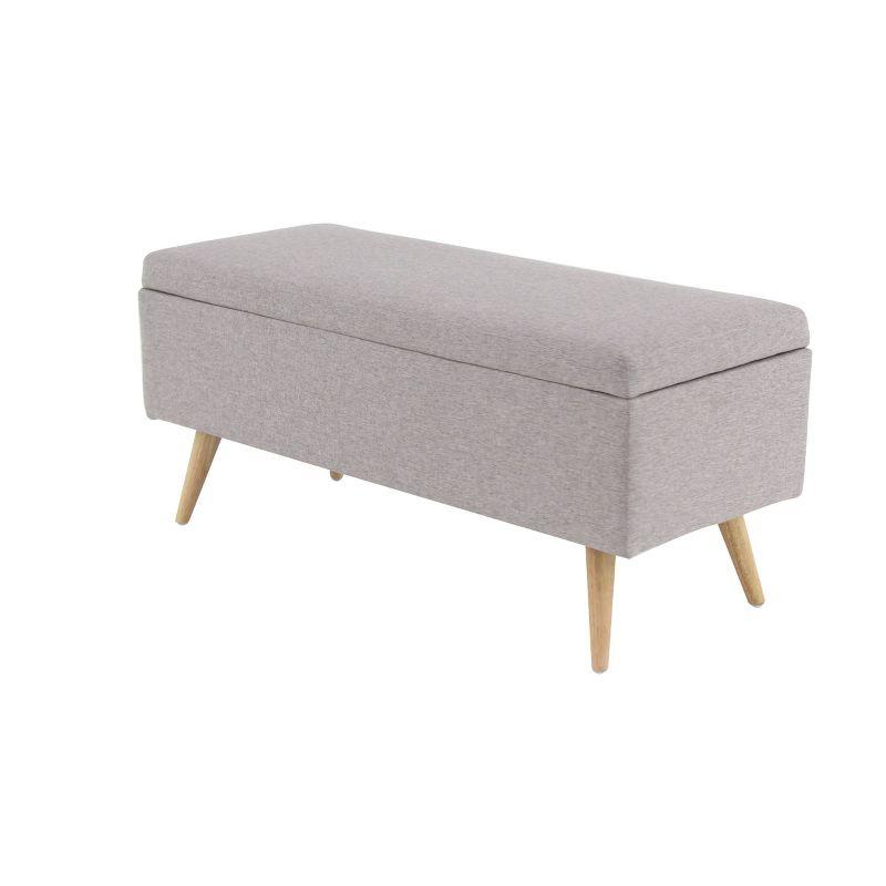 Contemporary Storage Bench Gray - Olivia & May