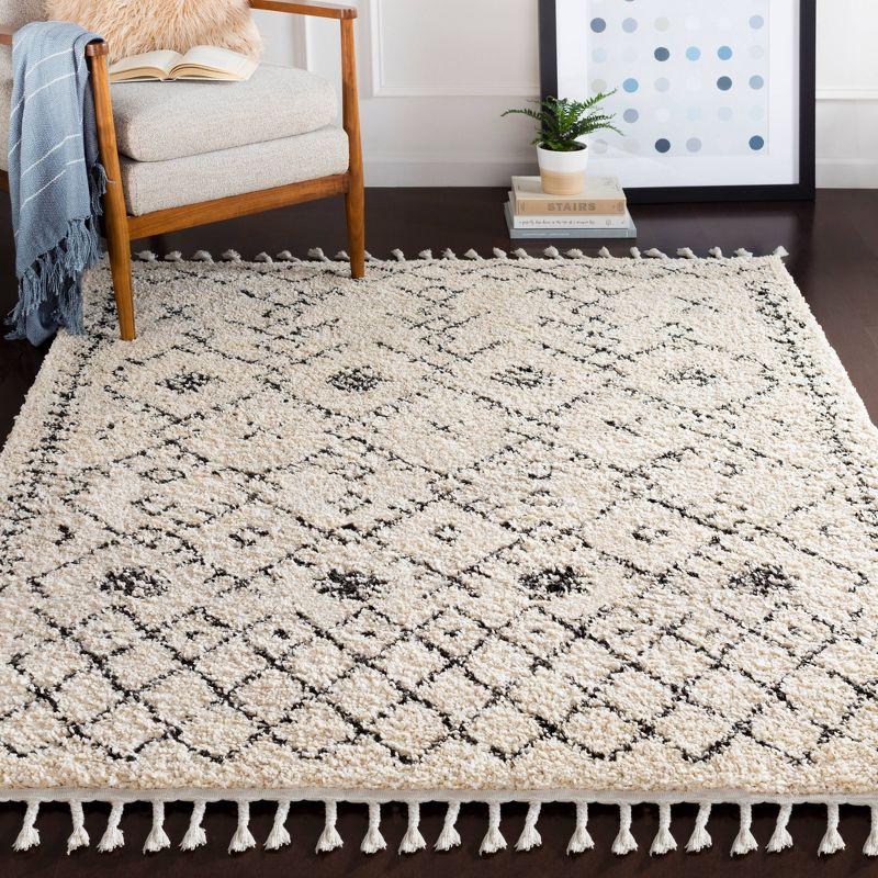 Mossy Moroccan Charcoal/Beige Area Rug