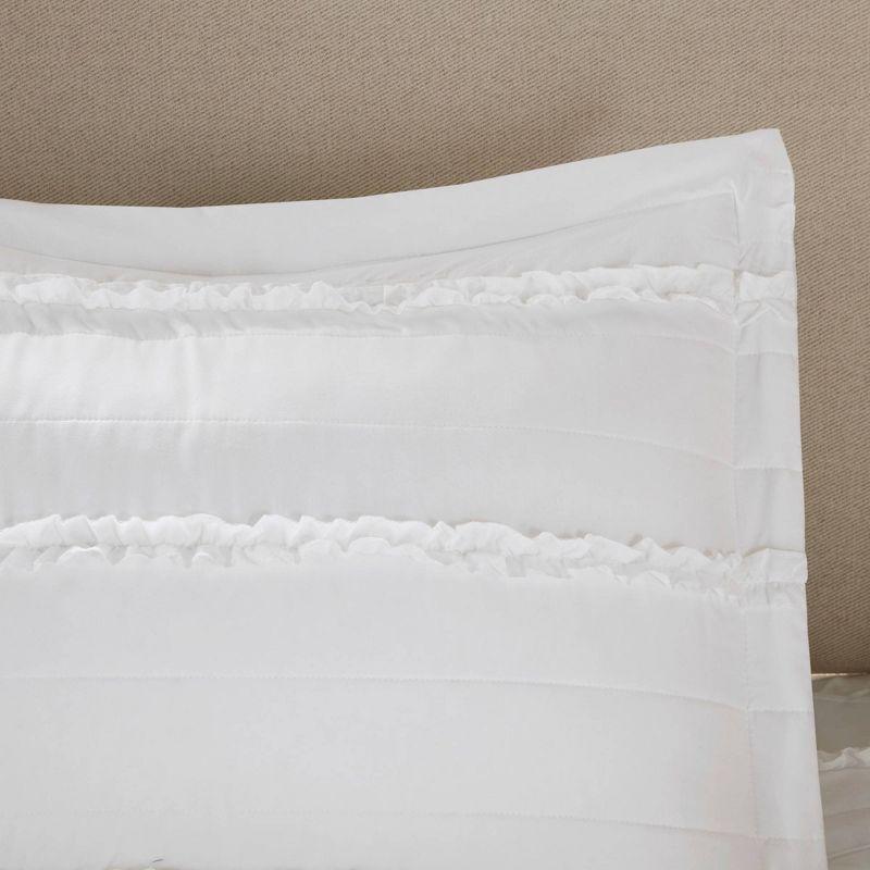 White King Reversible Microfiber Quilt Set with Accent Pillow