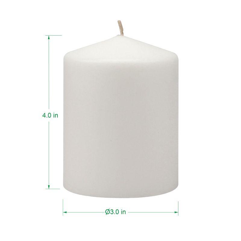 6pk Pillar Candles White - Stonebriar Collection