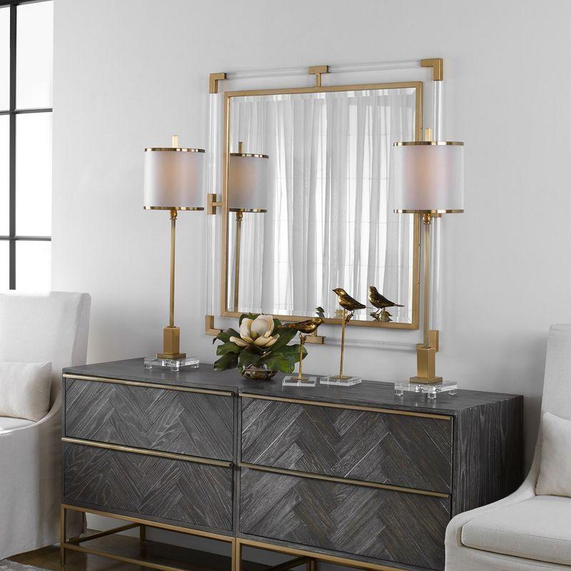 Hyperion Square Mirror - Gold