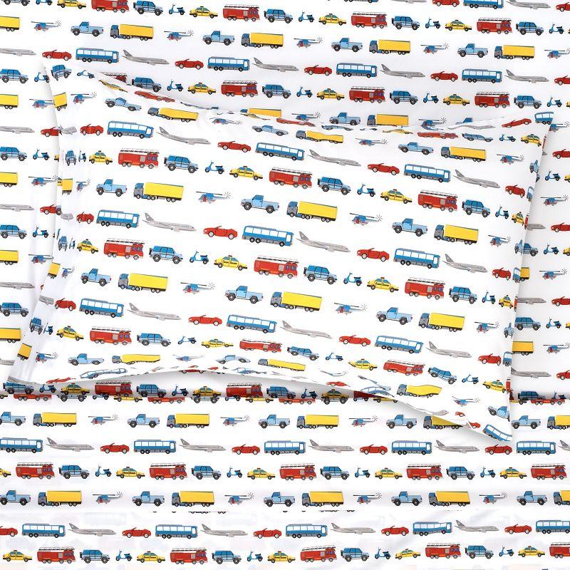 Sweet Home Collection Cars Transportation Bed Sheet Set