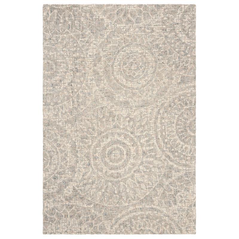 Abstract ABT205 Handmade Indoor Accent Rug - Ivory/Grey - 3'x5' - Safavieh