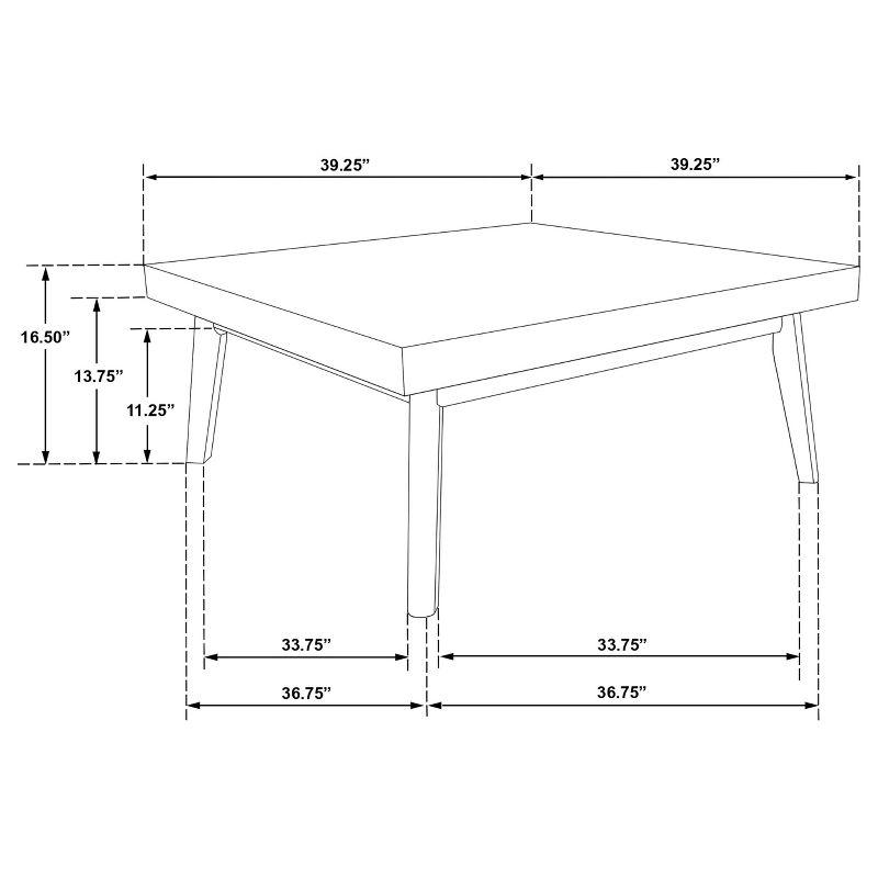 Westerly Square Walnut Wood Coffee Table with Parquet Top