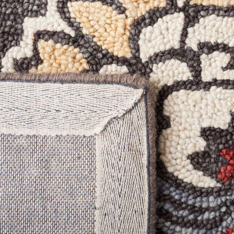 Blossom BLM276 Hand Tufted Area Rug - Dark Grey/Yellow - 8'x10' - Safavieh.