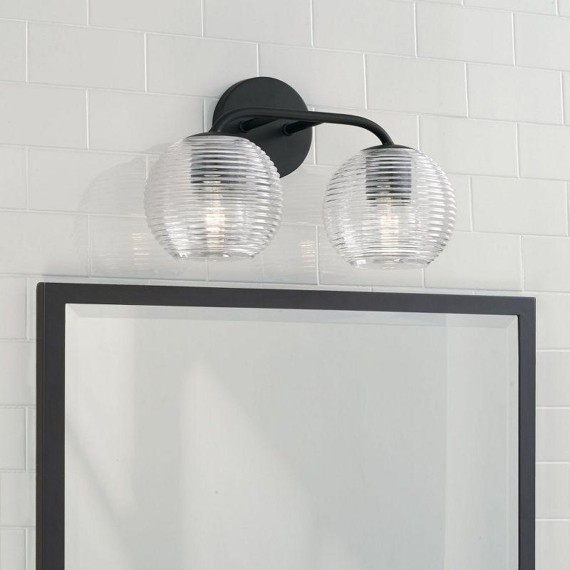 Capital Lighting Dolan 2 - Light Vanity in  Matte Black