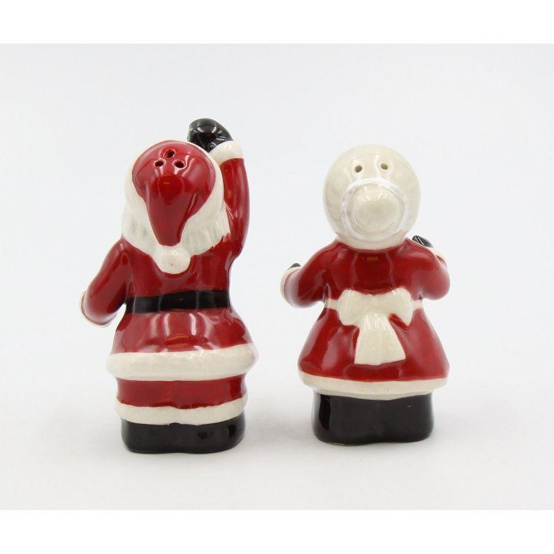 Kevins Gift Shoppe Ceramic Santa Couple Salt And Pepper Shakers