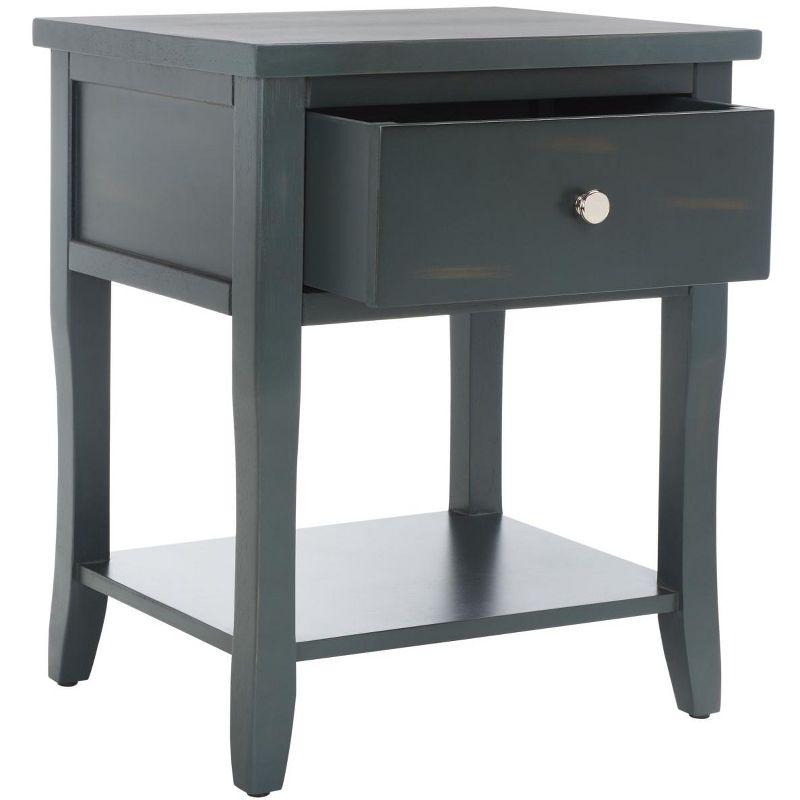 Coby Nightstand With Storage Drawer - AMH6616 - Dark Teal - Safavieh Couture